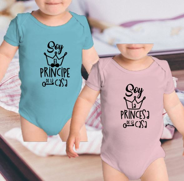 Body Bebé Diseño «Príncipe/Princesa de la Casa» – Tienda Online Gemelitas