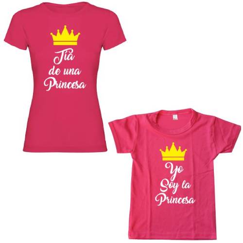 Conjunto Camisetas Tia Sobrina Diseno Tia de una Princesa