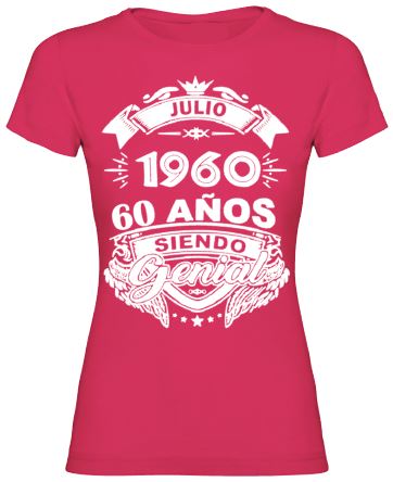 Camiseta Mujer Diseno 60 Anos Siendo Genial