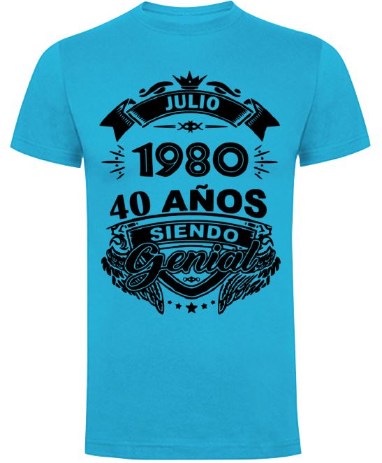 Camiseta Hombre Diseño «40 Años Siendo Genial» – Tienda Online Gemelitas