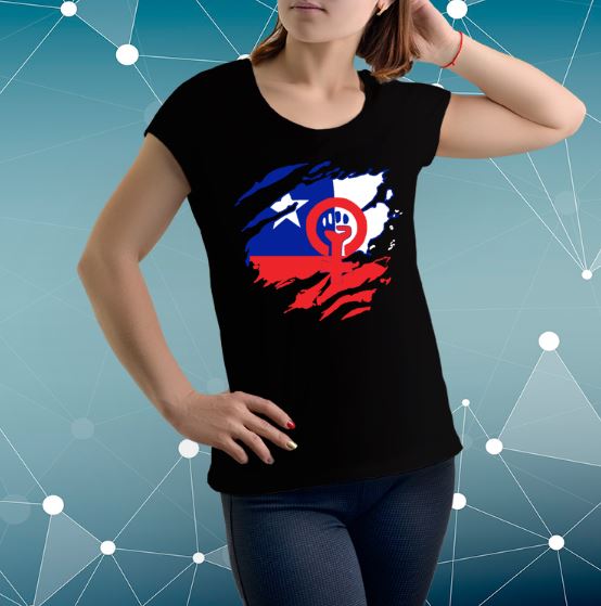 Adivinar melocotón cantidad de ventas Camiseta Mujer Diseño «Bandera Chile» – Tienda Online Gemelitas